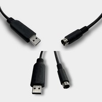 Cable de Programación USB RS422 para PLC Mitsubishi Serie FX3U/FX, 4.9 Pies, Certificado CE, Carga Rápida, para Impresora y Escáner de Código de Barras
