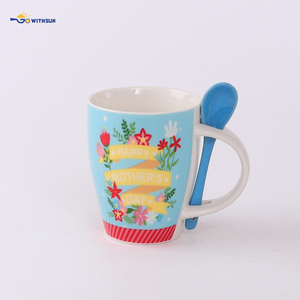 Vente en gros de tasses à café en céramique de grande capacité de 400 ml, nouvelle porcelaine fine, <span class=keywords><strong>mug</strong></span> pour la fête des mères, design floral, boîte cadeau, passe au lave-vaisselle - Product Image 3