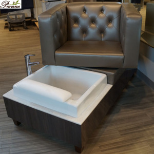 Chaise de pédicure avec base <span class=keywords><strong>en</strong></span> <span class=keywords><strong>bois</strong></span> pivotante pour salon de spa Foshan - Product Image 4