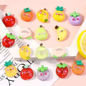 3D Tự làm thân thiện với môi nhựa thủ công đồ trang sức phụ kiện thực phẩm đồ chơi Nhân tạo trái cây dễ thương biểu hiện kem keo điện thoại di động trường hợp - Product Image 5