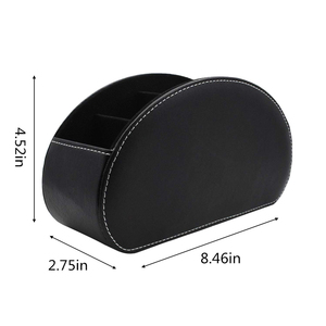 Nhà máy điều khiển từ xa chủ PU da tổ chức hộp 5 ngăn cho bảng giường văn phòng từ xa Caddy Máy tính để bàn phụ kiện nhà - Product Image 2