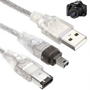 สายดาต้า IEEE 1394 <span class=keywords><strong>Firewire</strong></span> 4 พิน ถึง 6 พิน สำหรับกล้องและการ์ดบันทึกวีดีโอ พร้อมแกนทองแดงและการถ่ายโอนข้อมูล - Product Image 1