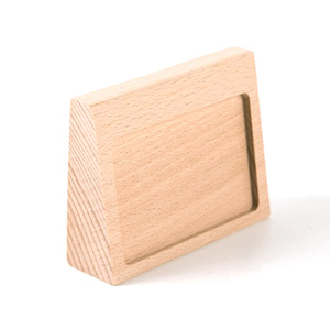 Estante de madera para exhibición de tarjetas, soporte de placa Base de madera, soporte de etiqueta de precio personalizado - Product Image 3