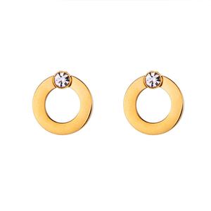 Boucles d'oreilles pendantes tendance haut de gamme en acier inoxydable avec diamant CVD or 750 coréen pour femmes, hommes et filles - Product Image 1