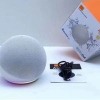 Alaxe Mini Enceinte de Bureau Sans Fil avec Écran LED RGB, Revêtement en Tissu, Subwoofer Stéréo Puissant, Alimentation par Batterie, Audio Home Cinéma