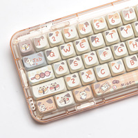 MAO Sushi Cat PBT Dye-Sublimation Ensemble Complet 7u Split Profile Space Boxed Cherry Profile Keycap Height Gaming Mechanical Keyboard