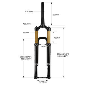 Fourche à air pour VTT Bolany 27,5 29 pouces, axe traversant Boost 32 mm, design léger - Product Image 5