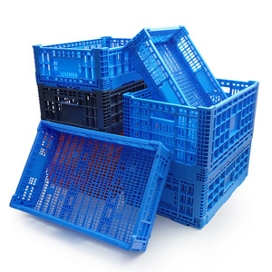 Factory <strong>Supply</strong> Turnover Ventilate <strong>Folding</strong> Plastic <strong>Collapsible</strong> <strong>Storage</strong> Stackable Fruit Vegetable Basket <strong>Crates</strong> - Product Image 5