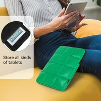 Funda Protectora para Laptop de 13-14 Pulgadas, Repelente al Agua, Acolchada, Estilo Coreano Informal, Ligera, Portátil, Color Verde Brillante