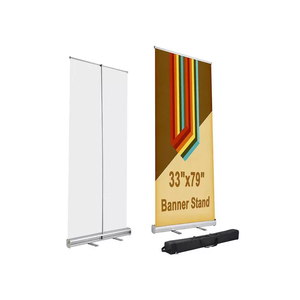 Roll Up Publicidad <span class=keywords><strong>Banner</strong></span> Stand Rollup Standee Aluminio Roll <span class=keywords><strong>Screen</strong></span> Stand Banners retráctiles - Product Image 5