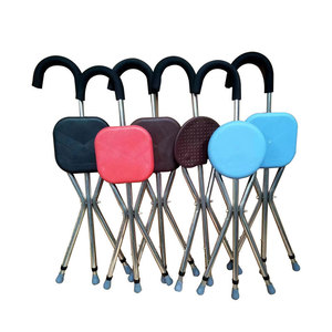 Bastón telescópico ajustable de acero antideslizante para senderismo al aire libre, ayuda de apoyo para personas mayores - Product Image 1