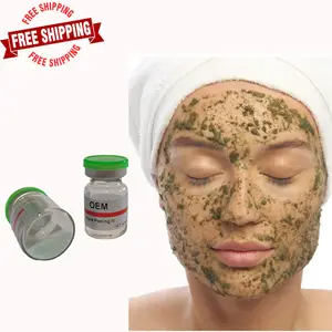 Envío gratuito Tapa verde Natural 70% Spongilla polvo de piel de la cara de Bio-aguja para el tratamiento del acné Natural 100%
