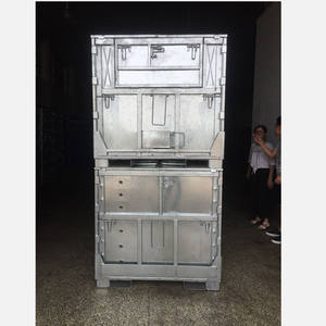 फोल्डेबल धातु कारोबार बॉक्स भारी शुल्क स्टील ibc कंटेनर टोटे टैंक वाहन घुड़सवार तरल टैंक मध्यवर्ती थोक भंडारण - Product Image 2