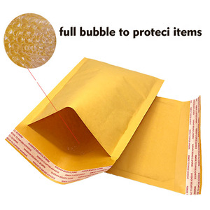 personalizado impreso A2 A3 A4 burbujas de aire embalaje correo sobres burbujas marrón sobre papel Kraft con Bubles <span class=keywords><strong>para</strong></span> joyería - Product Image 2