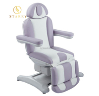Table de massage et de beauté professionnelle pliable et réglable en similicuir blanc thermique, portable et moderne pour salon