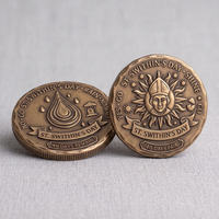 Pièce de monnaie commémorative en bronze massif antique à relief 3D, personnalisée en usine, haut de gamme, pour la fête de Saint-Swetain, idéale pour les boutiques de souvenirs