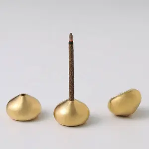 Synwish gold mini porta incenso in ottone bruciatori porta bastoncini personalizzato all'ingrosso all'ingrosso