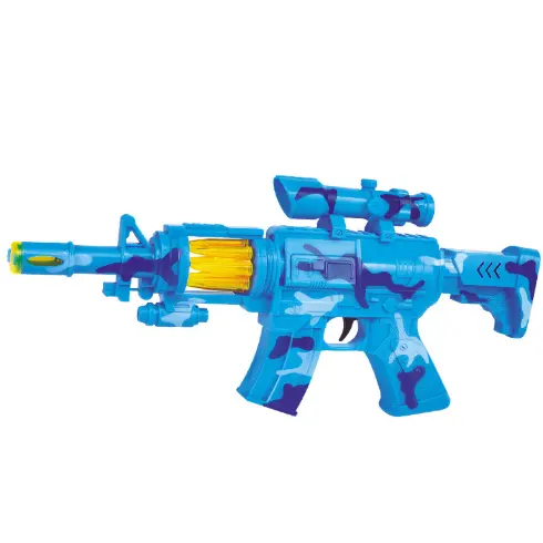 Pistola de juguete eléctrica para niños Luz infrarroja niño pequeño subfusil pistola Policía Tsai 3-6 años pistola de juguete