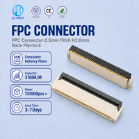 Connecteur FPC à contact supérieur, Socle FPC à contact inférieur SMT, Pas de 0,5 mm, Commande en gros, 6, 8, 12, 20, 24, 26, 30, 32, 36, 40, 50, 54, 60 broches