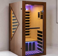Ruang Sauna Inframerah Jauh Tunggal Modern untuk 1-2 Orang, Perakitan Mudah, Desain Khusus untuk Rumah