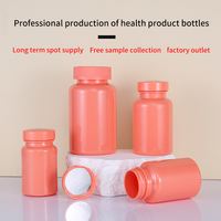 Pot en plastique PET rose de 80ML, 120ML, 150ML, 250ML, 300ML, 400ML pour capsules d'huile de poisson, machine de découpe de bouteilles en plastique