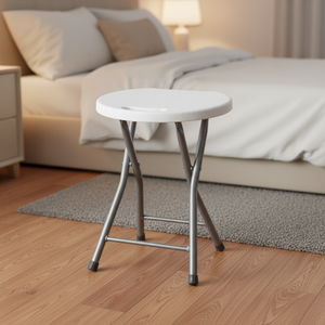 Chaise pliante ronde blanche compacte et facile à transporter avec structure métallique, <span class=keywords><strong>de</strong></span> fournisseurs chinois populaires aux États-Unis - Product Image 4