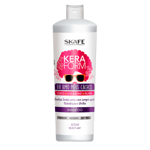 Skafe-Keraform-amo I miei ricci 500 Ml-(adoro I miei ricci 16.9FlOz) Shampoo - Product Image 1