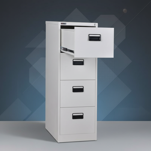 Armoire de rangement verticale moderne à 4 tiroirs en métal, verrouillable, pour bureau, maison, chambre, atelier, école, hôtel - Product Image 1