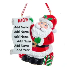 Personalized Santa's Nice List Christmas Ornament