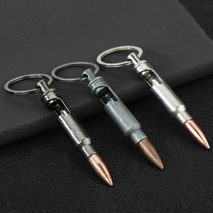 Regalo promocional Metal chapado en oro bala llavero Metal bala abrebotellas llavero - Product Image 2