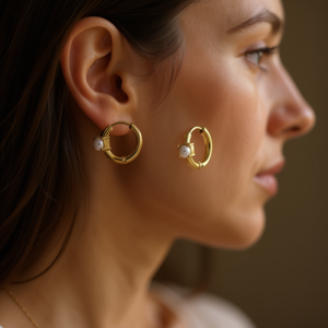 Boucles d'oreilles à la mode DEL Pearl PE0512 pour femmes, bijoux de haute qualité - Product Image 3