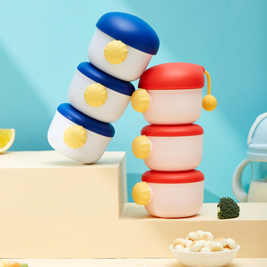 Distributeur de <span class=keywords><strong>lait</strong></span> en poudre pour nourrissons en plastique de qualité alimentaire à 3 couches Boîte de rangement pour collations - Product Image 1
