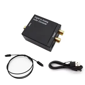 Convertitore Audio digitale-analogico fibra ottica Toslink segnale coassiale a RCA R/L Decoder Audio SPDIF DAC