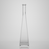 Vente en gros de flacons en verre de 100 ml en forme de pyramide unique, base carrée épaisse, flacon miniature pour liqueur, diffuseur de parfum avec bouchon