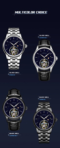 Reloj Mecánico de Lujo para Hombre 2024, con Tourbillon Personalizado, de Acero Inoxidable, con Esfera de Cielo Estrellado y Puntero, el Mejor Valorado - Product Image 5