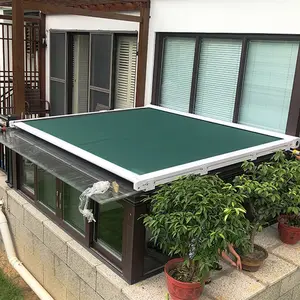 Motorlu Skylight/Sunroom çatı tente yatay geri çekilebilir kış bahçesi tente