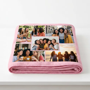 <span class=keywords><strong>Manta</strong></span> de Franela con <span class=keywords><strong>Collage</strong></span> de Fotos Personalizado, 100% Poliéster, Regalo para Mejores Amigas, Despedida de Soltera, Ropa de Cama - Product Image 6