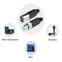 Conector XLR Macho/Hembra de 3 Pines Chapado en Oro con Código de Color para Mezclador de Audio Profesional, Micrófono, Sistema de Sonido de Escenario, Compatible con Neutrik