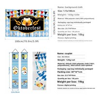 Bannière de fanion de marque Funfree en polyester pour le festival d'Octobre allemand, utilisation extérieure/intérieure, en plastique, vente en gros