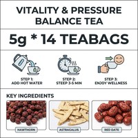 Tisane Vitalité Équilibre Métabolique Soutien Métabolique Sachets de Thé aux Herbes Contrôle du Sucre Végétalien Sans Gluten Non-OGM 100% Naturel Sachets