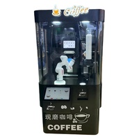 Machine à café robotisée W200-S avec plus de 30 boissons, bras JAKA à 6 axes, art latte DIY, prend en charge les paiements par carte NV9 Cash C6100 Coin Change, kiosque de paiement