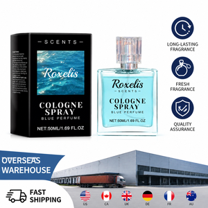 Colonia Blue Ocean para Hombre, Aroma Amaderado Acuático <span class=keywords><strong>de</strong></span> Larga Duración, EDT 50ml, Perfume Masculino Portátil, Almacén en el Extranjero - Product Image 1