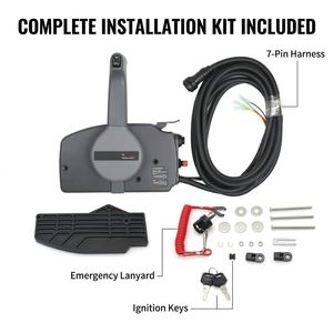 Caja de control remoto fueraborda de 7 pines para motores de <span class=keywords><strong>barco</strong></span> Yamaha de 2 tiempos 15HP-85HP, conjunto de control de aceleración y cambio de marchas de montaje lateral 703-48205 - Product Image 3