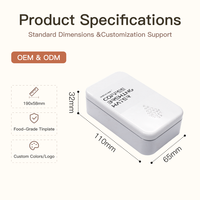 Boîtes en fer blanc rectangulaires et emballages cadeaux personnalisés avec logo GC pour usage quotidien