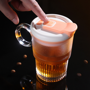 Vaso Mezclador Automático de Vidrio Transparente Personalizado, Botella Mezcladora de Café, Leche y Proteínas con un Solo Clic, Vaso de Regalo de Grado Alimenticio con Asa - Product Image 4