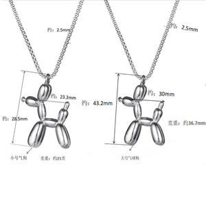 Collier tendance pour femme, résistant au ternissement et à l'eau, plaqué or 18 carats et acier inoxydable, avec pendentif chien ballon mignon - Product Image 5