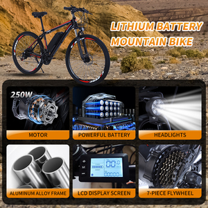 Nuevo Modelo 2025, <span class=keywords><strong>Bicicleta</strong></span> Eléctrica de Montaña Urbana con Llantas Gruesas de Aleación de Aluminio y Litio, 26 Pulgadas, 250W, 48V, 15Ah, Motor sin Escobillas, Disponible en Almacén de la UE - Product Image 2