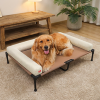 Lit pour chien et chat toutes saisons, lit de camping, lit carré surélevé pour animaux de compagnie, en polycoton, amovible et lavable, fournitures pour animaux de compagnie - Vente chaude
