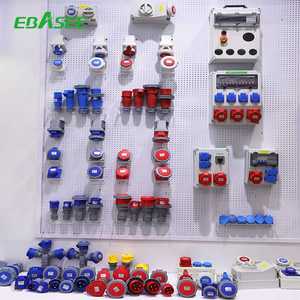 Conector de montaje en superficie y panel IEC 60309 3P + E resistente al agua, <span class=keywords><strong>enchufe</strong></span> industrial y caja de sitio de construcción - Product Image 3