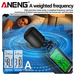 Sonometre numérique portable ANENG GN102, sonomètre audio, mesure du niveau sonore ambiant 30-130dB, sonomètre anti-vent, mesure du niveau en décibels - Product Image 3